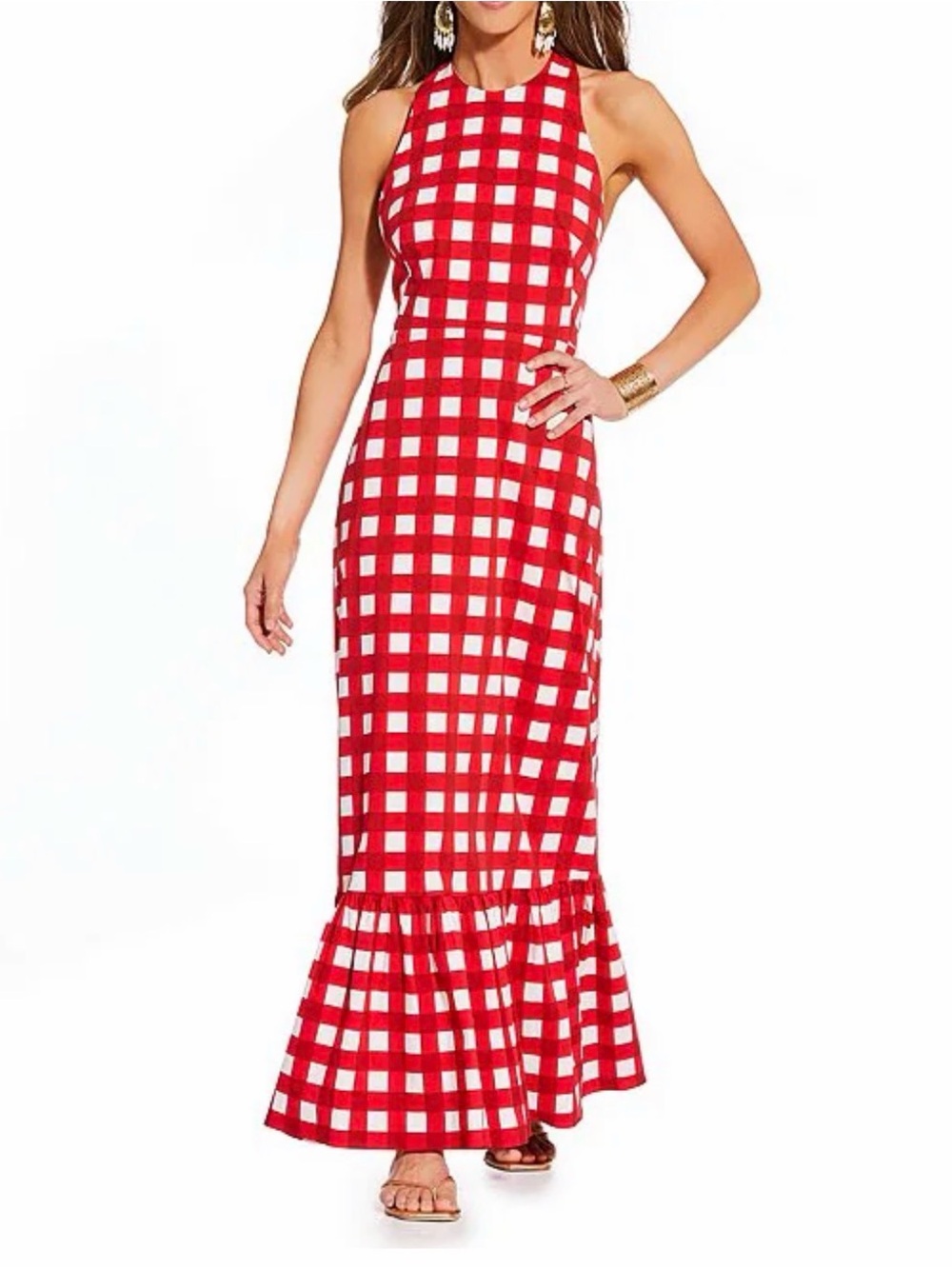 Antonio Melani gingham halter dress